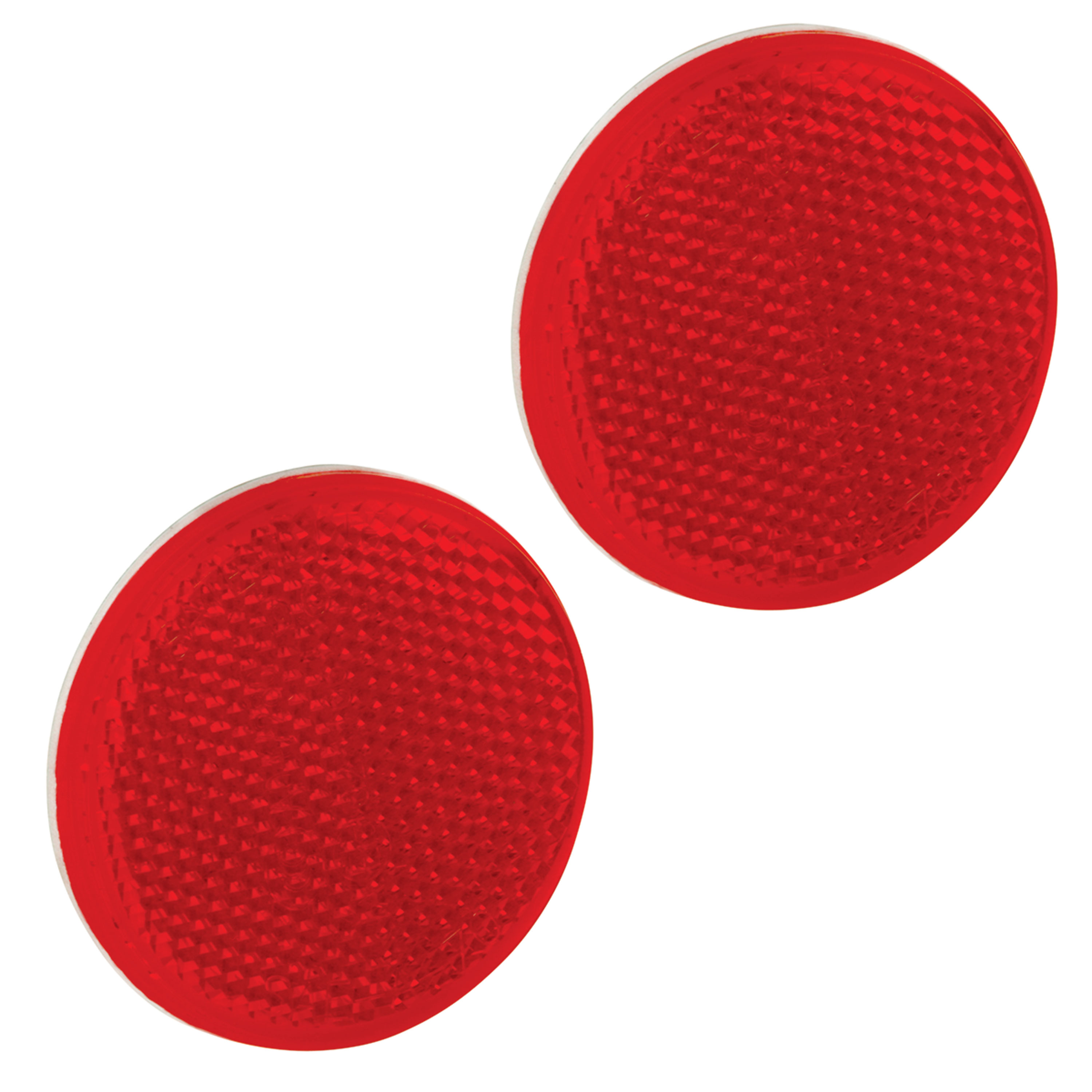 Bargman Round Adhesive-Mount Reflector - Red 2-3/16 71-55-010 - RV Plus