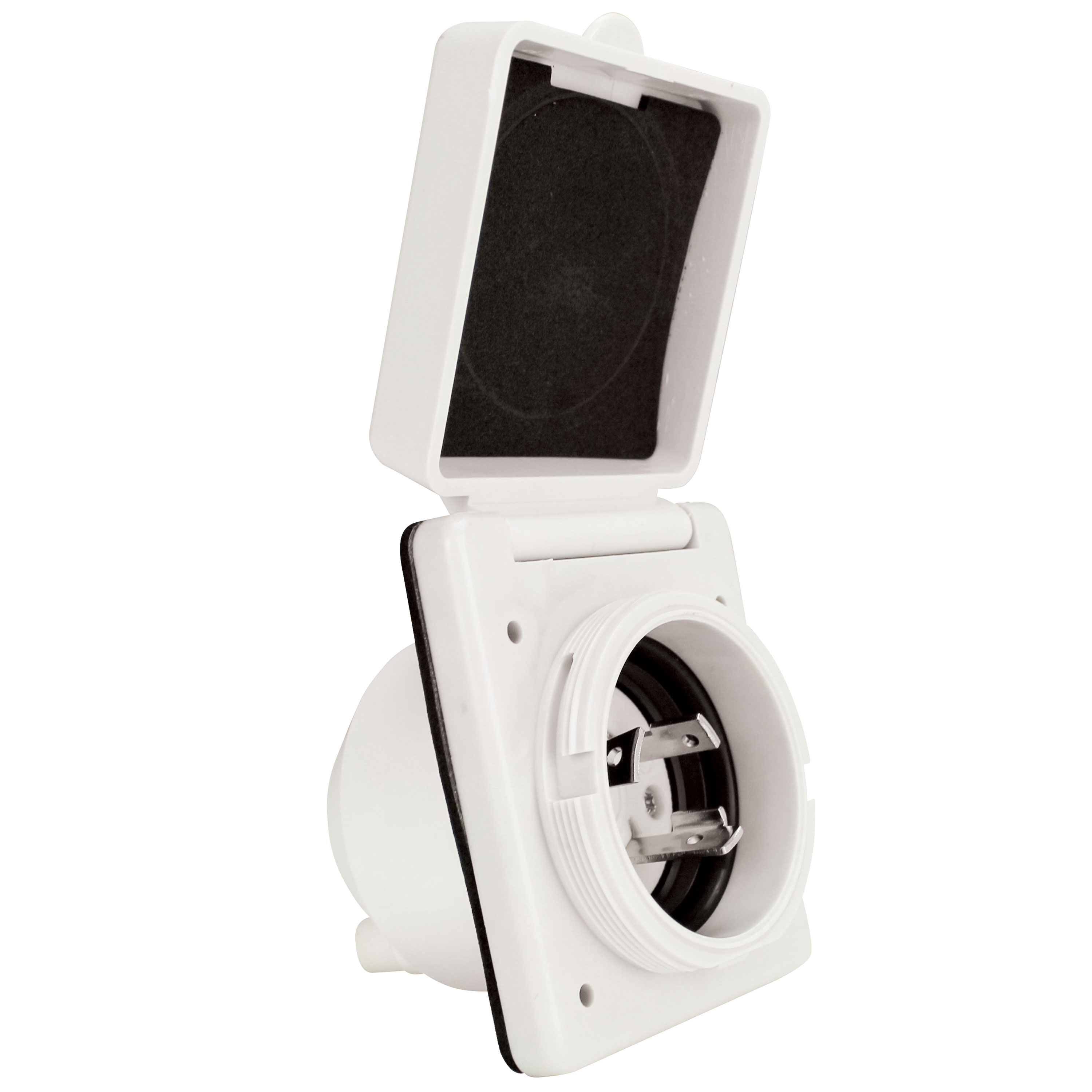 Quick Products 30 Amp Power Inlet - White QP-RV060 - RV Plus
